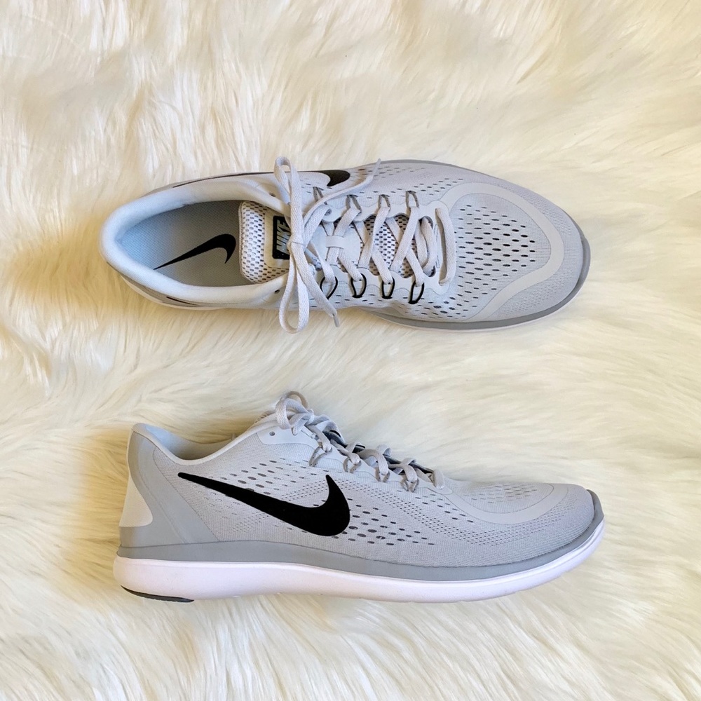 Nike Flex 2017 RN Pure Platinum/ Black Wolf Grey - Picture 2 of 8
